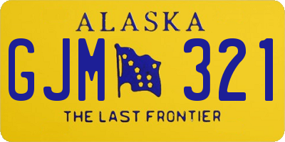AK license plate GJM321