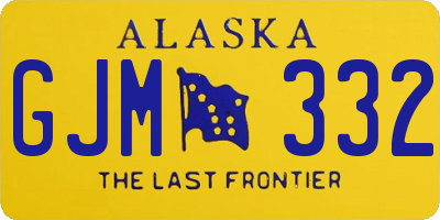 AK license plate GJM332
