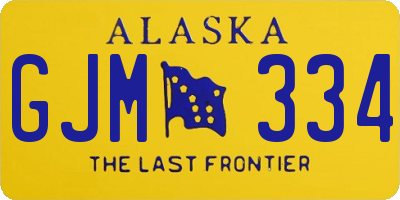 AK license plate GJM334