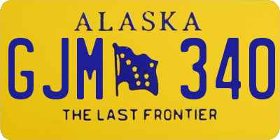 AK license plate GJM340