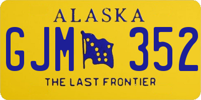 AK license plate GJM352