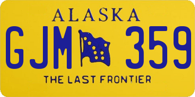 AK license plate GJM359