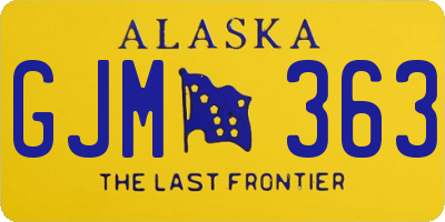 AK license plate GJM363