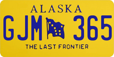 AK license plate GJM365