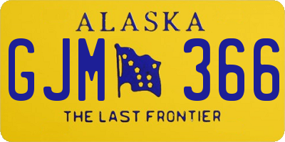 AK license plate GJM366