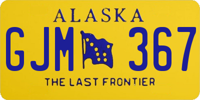 AK license plate GJM367
