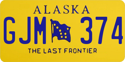 AK license plate GJM374