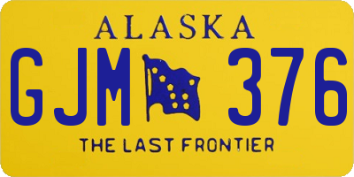AK license plate GJM376