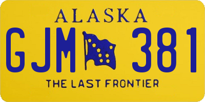 AK license plate GJM381