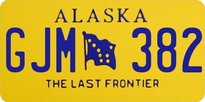 AK license plate GJM382