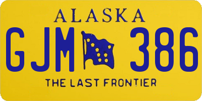 AK license plate GJM386