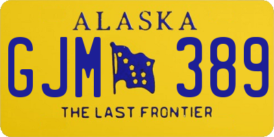 AK license plate GJM389
