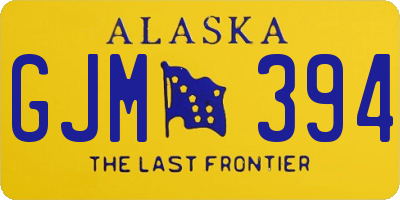 AK license plate GJM394