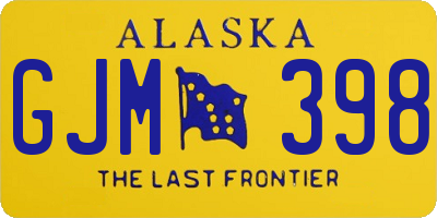 AK license plate GJM398