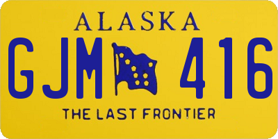 AK license plate GJM416