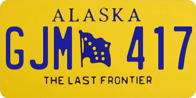 AK license plate GJM417