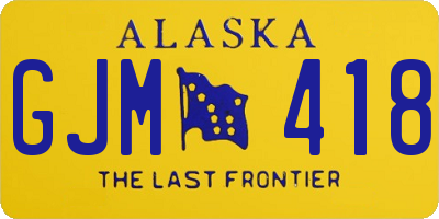 AK license plate GJM418