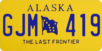 AK license plate GJM419