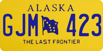 AK license plate GJM423