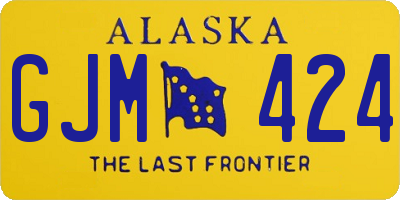 AK license plate GJM424