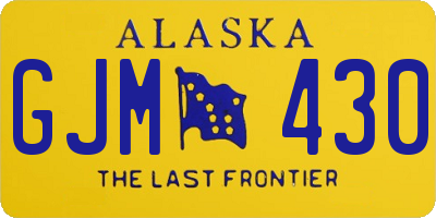 AK license plate GJM430