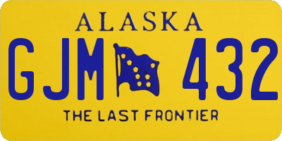 AK license plate GJM432