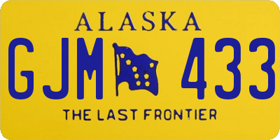 AK license plate GJM433