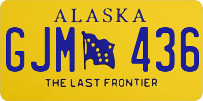 AK license plate GJM436