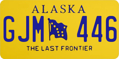 AK license plate GJM446