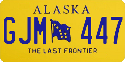 AK license plate GJM447