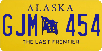 AK license plate GJM454