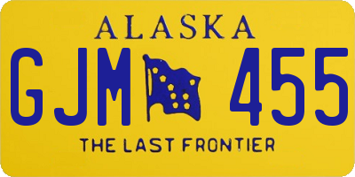 AK license plate GJM455