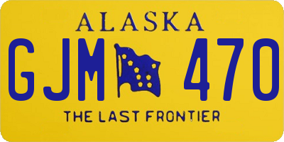 AK license plate GJM470