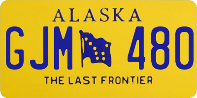 AK license plate GJM480