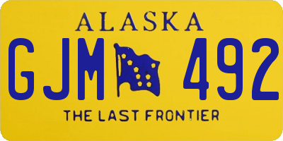 AK license plate GJM492