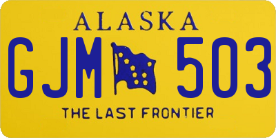 AK license plate GJM503