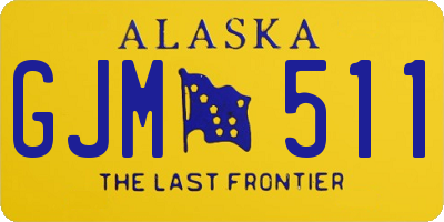 AK license plate GJM511