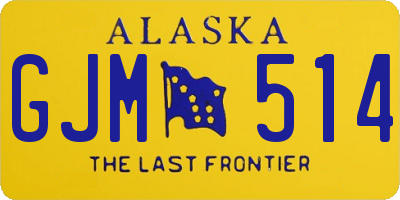 AK license plate GJM514
