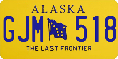 AK license plate GJM518