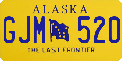 AK license plate GJM520