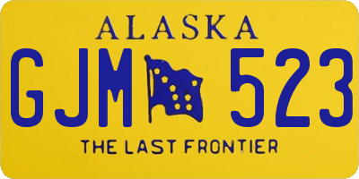 AK license plate GJM523