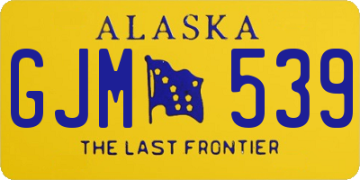 AK license plate GJM539