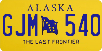 AK license plate GJM540