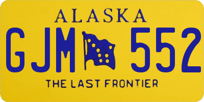 AK license plate GJM552
