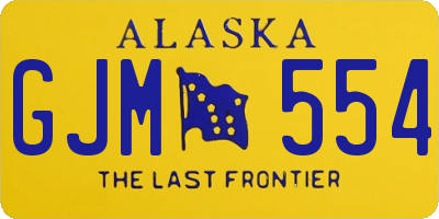 AK license plate GJM554