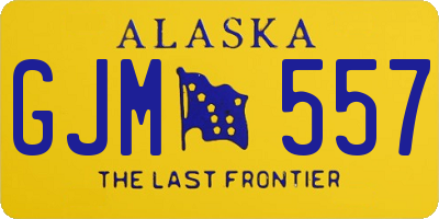 AK license plate GJM557