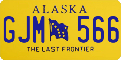 AK license plate GJM566