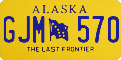 AK license plate GJM570