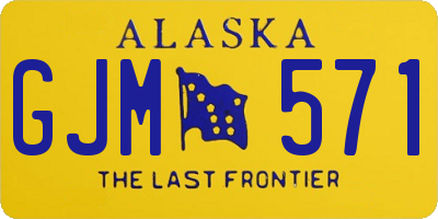 AK license plate GJM571