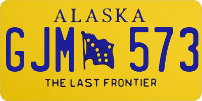 AK license plate GJM573